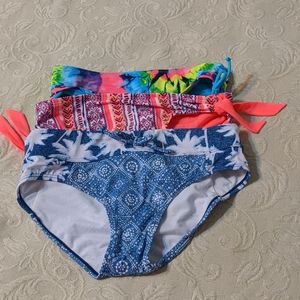 NWOT JUSTICE 3 SWIM SUITS BATTOM SZ14